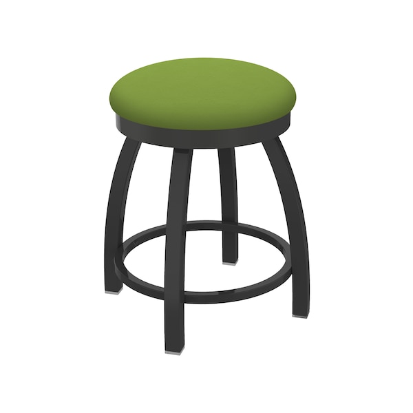 Holland Bar Stool Co 18" Swivel Vanity Stool, Pewter Finish, Canter Kiwi Green Seat 80218PW009 - main